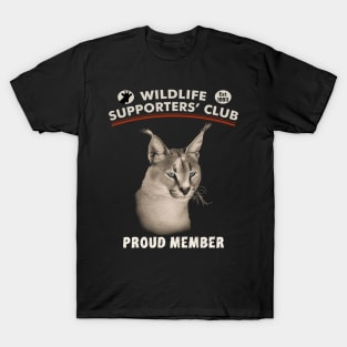 Caracal Wild Cat Close-up for Wildlife Supporters T-Shirt